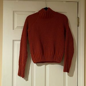 Dark Orange Mock Neck